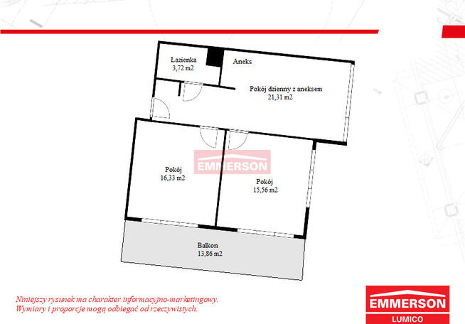Widok na zieleń, Krowodrza, 14m2 Balkon