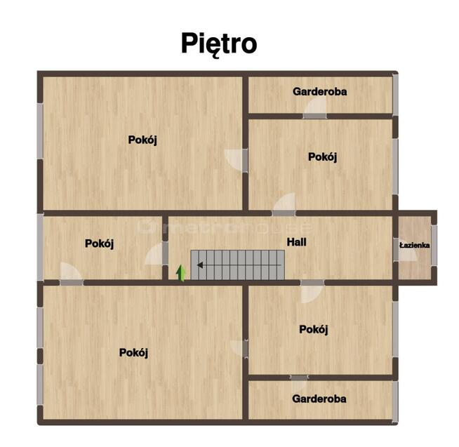 Dom z cegły Kończyce Zabrze, działka 1277 m2.