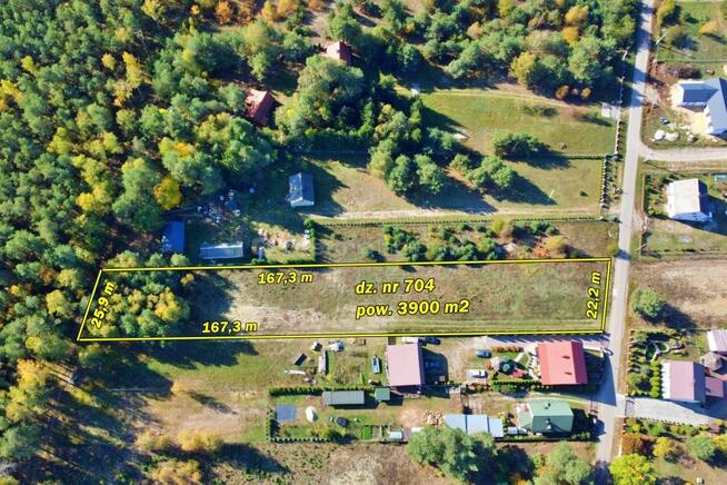 Działka pod budowę domu we wsi Durlasy, gm. Lelis.