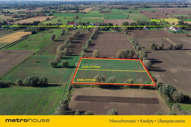 Działka rolna w Krzewsku gm. Markusy - 5191 m.kw.