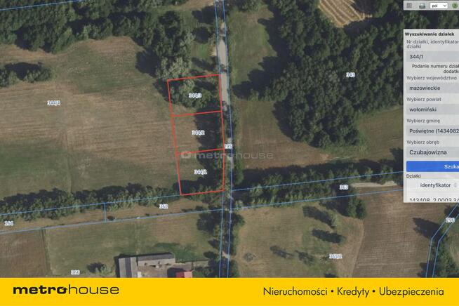Działka budowlana 1000 m2, media, 30min od Wawy