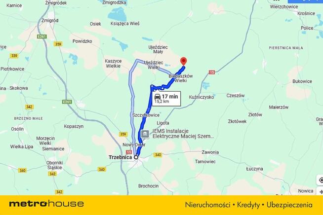 Brzezie działka inwestycyjna niedaleko Trzebnicy