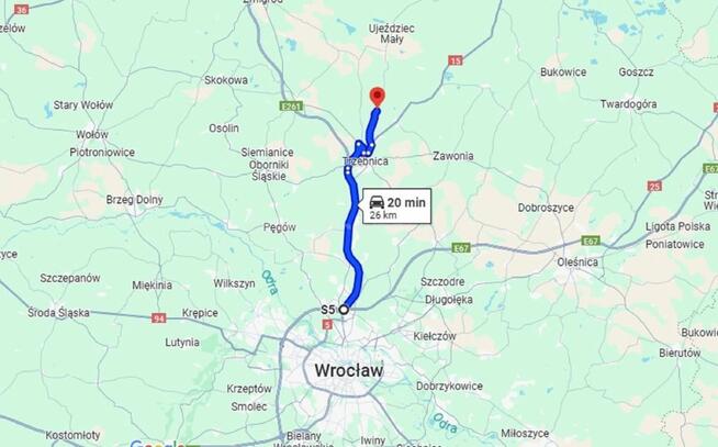 Trzebnica, Szczytkowice - działka budowlana.