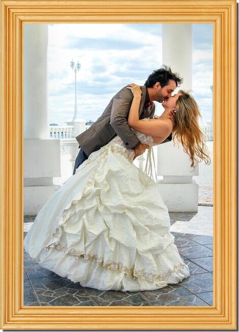 Rama dębowa na obraz grafikę foto 40x70