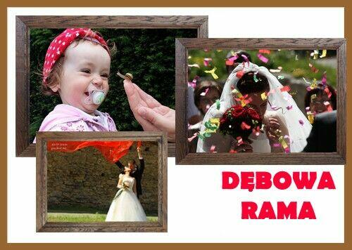 Rama dębowa na obraz grafikę foto 40x70