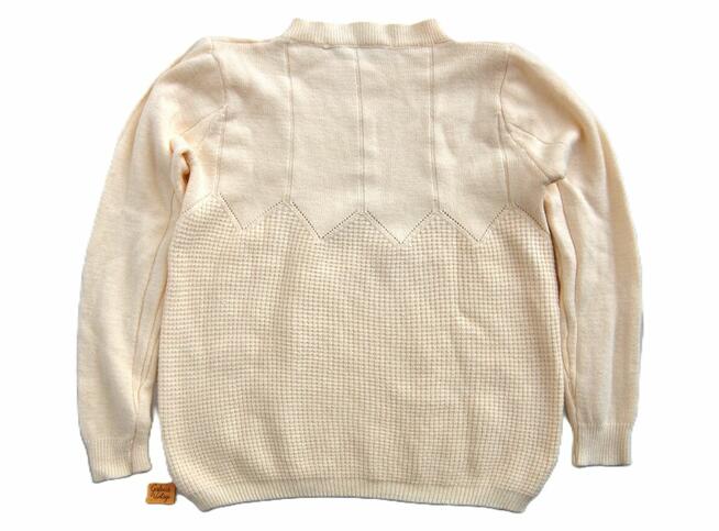 Sweter damski z wełną 34 XS ecru kremowobiały, perły