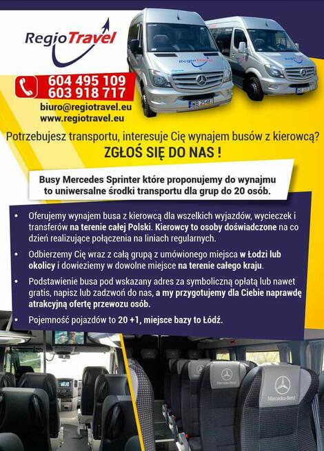 Przewóz osób Wynajem autobusu busa Transport osób Transfery