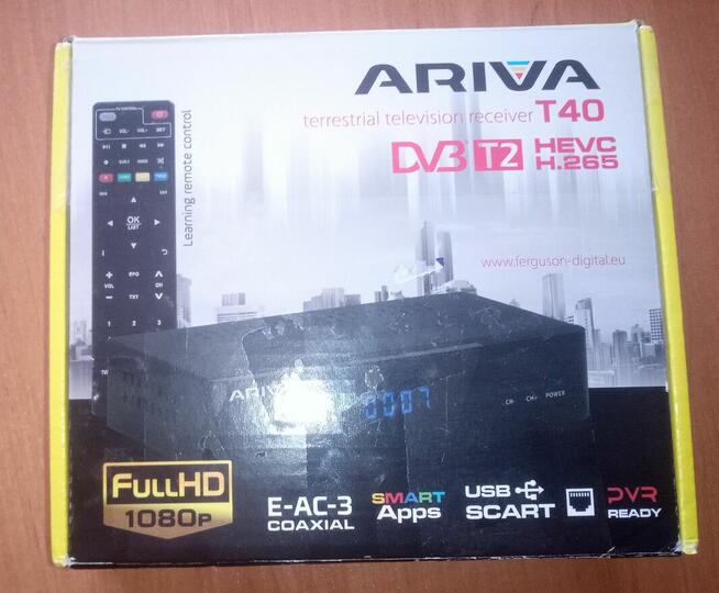 Tuner Dekoder DVB-T2 Ariva T40 Wysoka czułość głowicy !