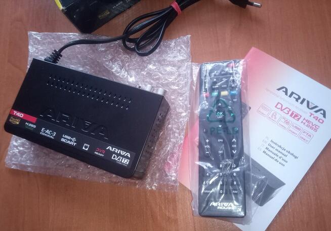 Tuner Dekoder DVB-T2 Ariva T40 Wysoka czułość głowicy !