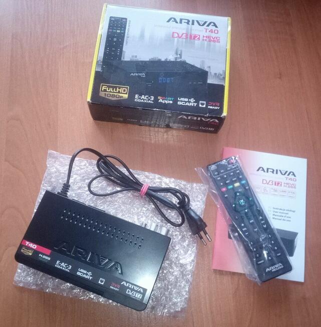 Tuner Dekoder DVB-T2 Ariva T40 Wysoka czułość głowicy !