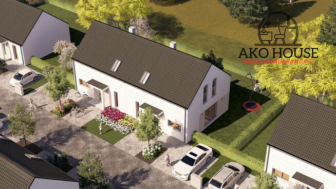 Nowoczesny bliźniak z ogródkiem z widokiem na las!