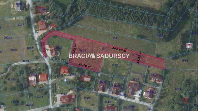 Działka budowlana Chorowice gm. Mogilany, Leśna