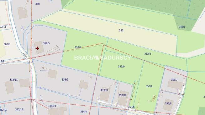 Działka budowlana Chorowice gm. Mogilany, Leśna