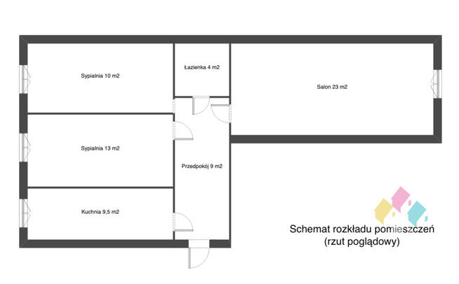 Pokój na Starówce, widok na rynek, 2 piętro