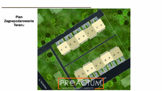 Nowoczesny dom szeregowy z ogródkiem i garażem