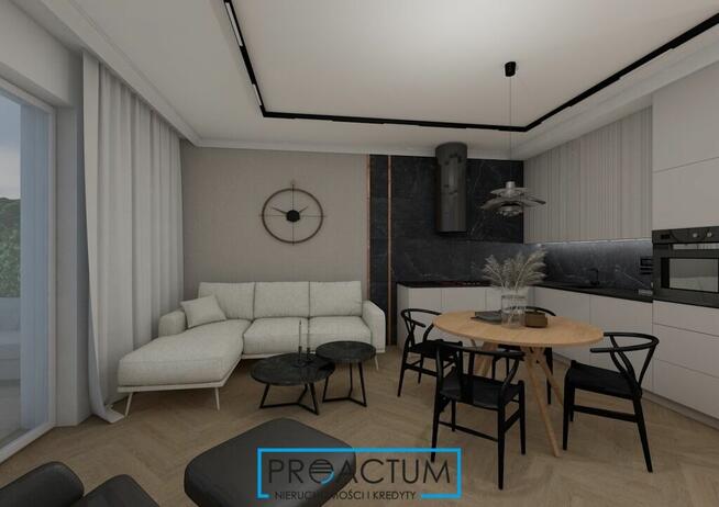 Nowoczesny dom szeregowy z ogródkiem i garażem