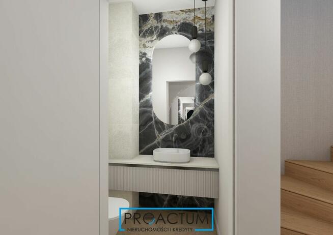 Nowoczesny dom szeregowy z ogródkiem i garażem