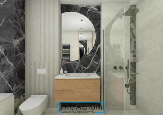 Nowoczesny dom szeregowy z ogródkiem i garażem