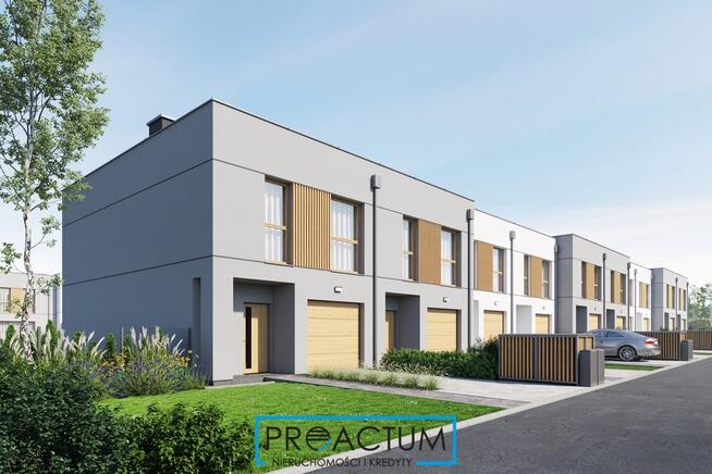 Nowoczesny dom szeregowy z ogródkiem