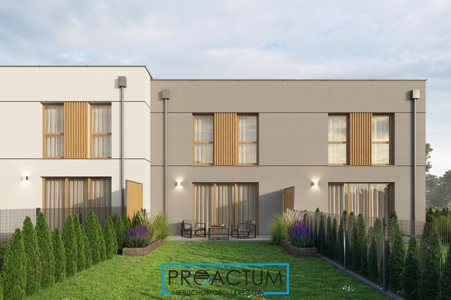 Nowoczesny dom szeregowy z ogródkiem