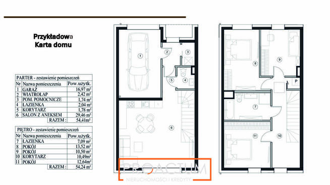 Nowoczesny dom szeregowy ogródek-garaż