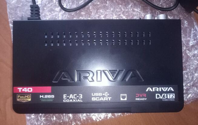 Tuner Dekoder DVB-T2 Ariva T40 Wysoka czułość głowicy !