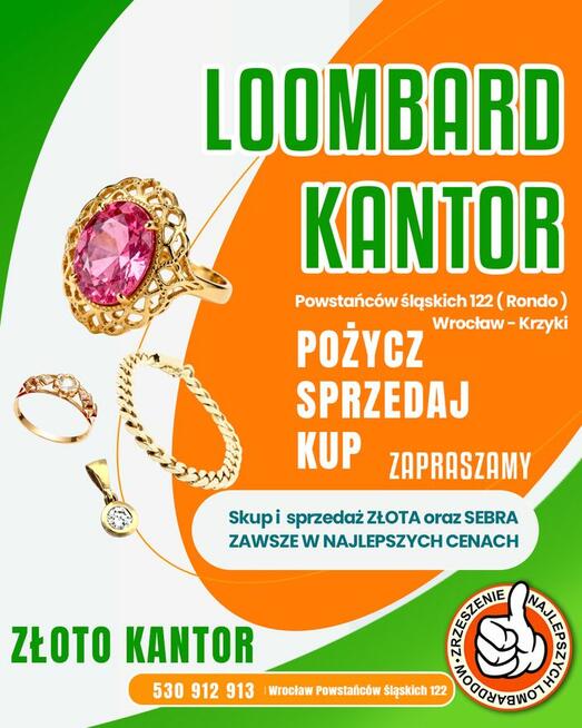 Skup złota oraz srebra Wrocław ul. Powstańców Śląskich 122