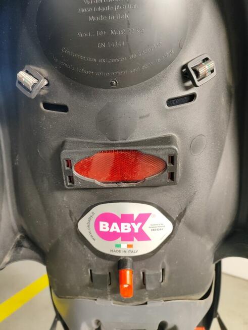 Fotelik dziecięcy rowerowy tylny Okbaby 10+ czarny