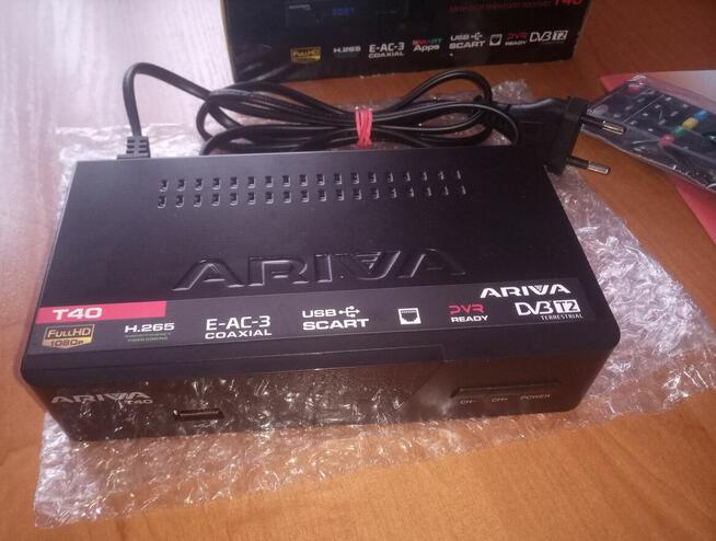 Tuner Dekoder DVB-T2 Ariva T40 Wysoka czułość głowicy !
