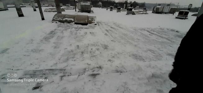 Praca odśnieżanie dachów płaskich