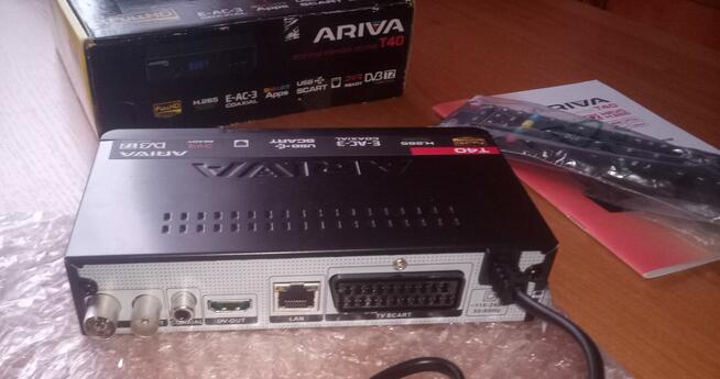 Tuner Dekoder DVB-T2 Ariva T40 Wysoka czułość głowicy !