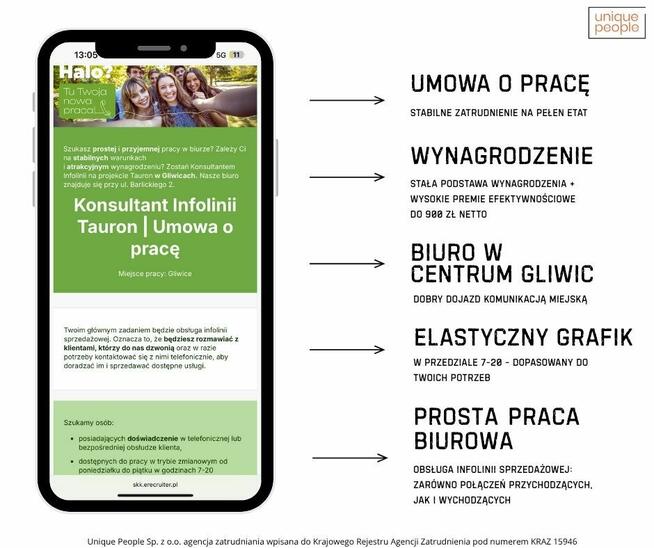 Konsultant Infolinii TAURON | Umowa o pracę