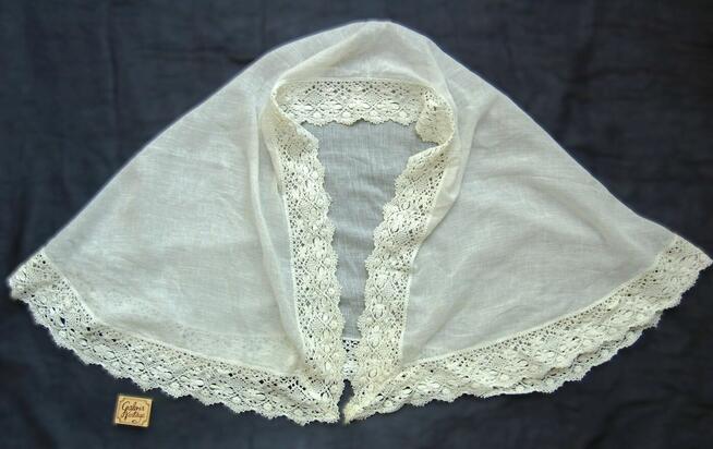 Mantylka, damska chusta na głowę bawełna biała ecru Tradycja