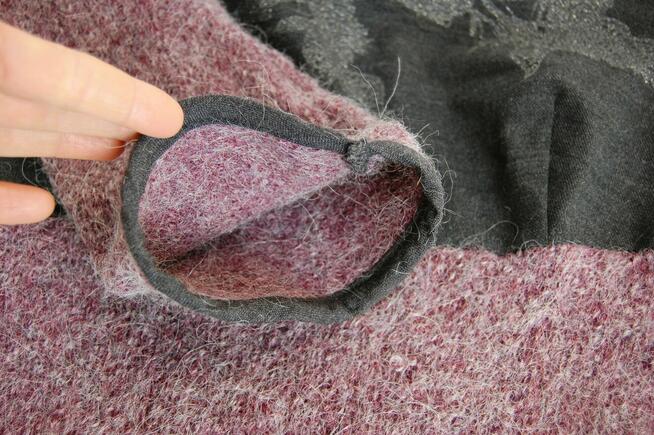 Munthe Plus Simonsen skandynawski sweter 36 S wełna liliowy