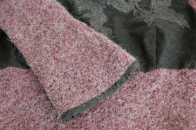 Munthe Plus Simonsen skandynawski sweter 36 S wełna liliowy