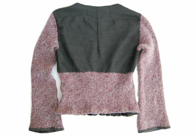 Munthe Plus Simonsen skandynawski sweter 36 S wełna liliowy