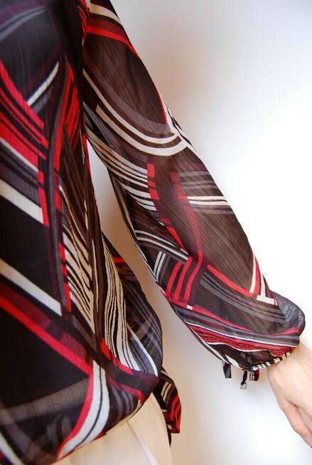 Wallis 36 S elegancka bluzka mgiełka, długi rękaw