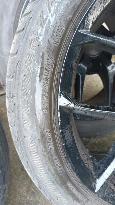 sprzedam kpl 4 szt kół samochodowych o wym 215/45 R17