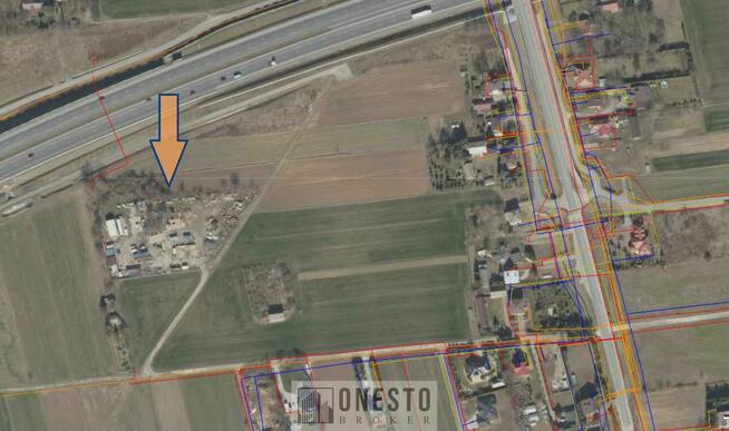 Działka usługowa Snopków gm. Jastków, Satelitarna