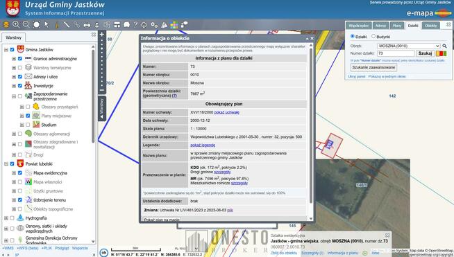 Działka budowlana Moszna gm. Jastków