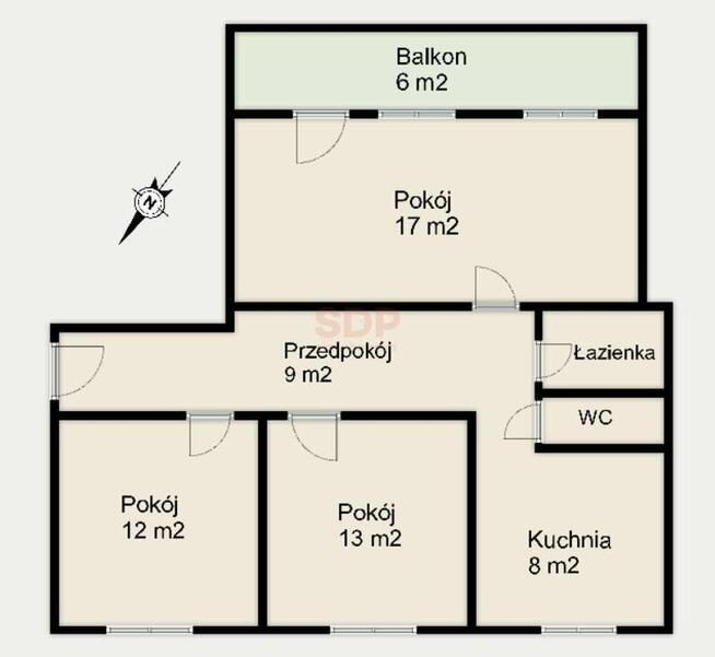 ul Dokerska duży pokój z balkonem