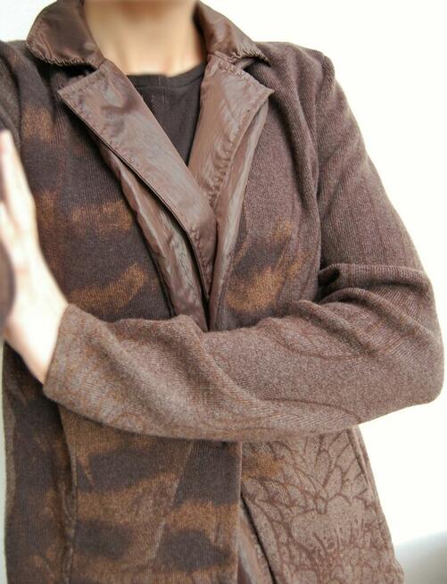 Nice Connection, wełniany żakiet 42 XL, kaszmir, feniks