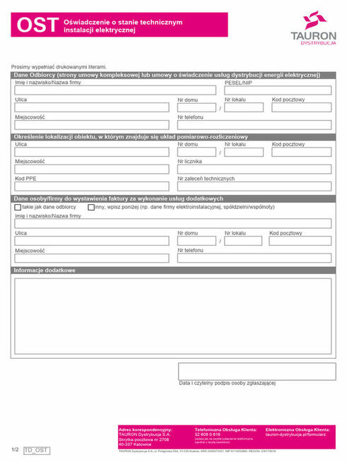 Przegląd instalacji elektrycznej oswidcznie ost