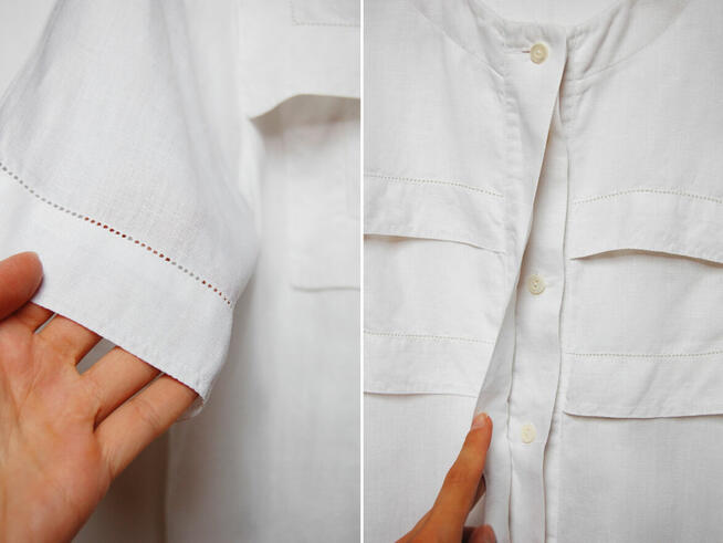 Bernd Berger lniana koszula damska 38 M S len vintage 80 90