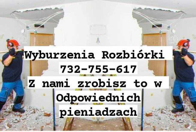 Demolki wewnątrz Wyburzanie Ścianek działowych Demontaż