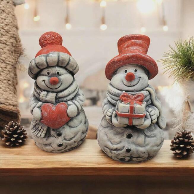 Bałwan gipsowy Bałwanki z gipsu Boże Narodzenie skrzat