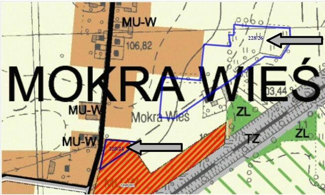 Syndyk sprzeda udział 1/5 w działkach w m. Mokra Wieś