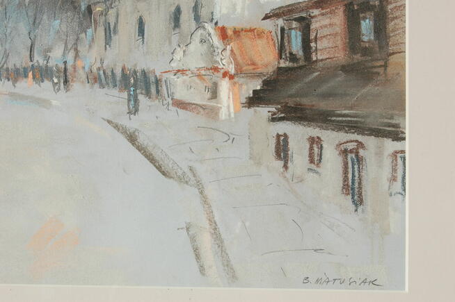 Kazimierz Dolny, pejzaż, pastele, Beata Matusiak, tryptyk