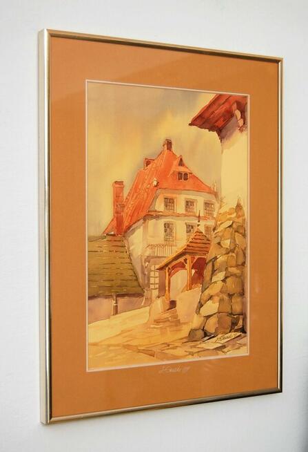 Jan Grabski, akwarela, Kazimierz Dolny, 1997 r. obraz