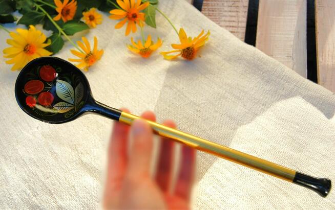 Chochłoma ręcznie malowana drewniana łyżka rosyjska łyżki